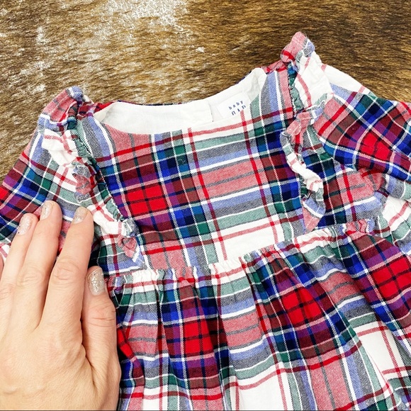 3-6 months GAP sweet plaid baby dress. - Picture 2 of 6